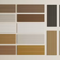 Colored Textured Striped Wall Panels In Multiple Patterns For Interior Design 3d model