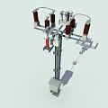 Industrial Electrical Equipment with Insulators Metal Frames and Connecting Wires for High Voltage Power Distribution