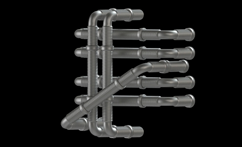 Modern Piping 3d model