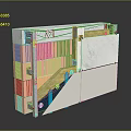 Building Exterior Wall Sectional View With Insulation Layer Metal Frame And Ceramic Panels