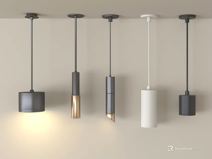 Modern Downlights And Spotlights With Various Styles For Home Interior Lighting 3d model