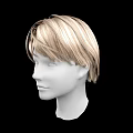 Realistic Mannequin Head Model With Detailed Facial Features And Short Blonde Hair