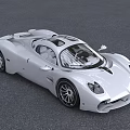 White Sports Car Featuring Sleek Aerodynamic Design And Modern Exterior Styling