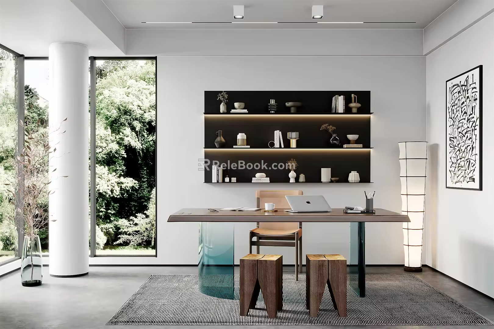 Modern study 3d model