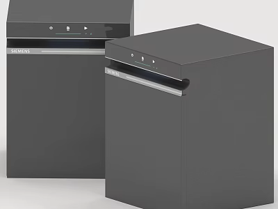 Black Household Appliances With Modern Cube Design And Control Panel For Home Use 3d model