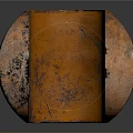 Rusted Orange U Shaped Hardware Tool Bracket With Two Holes And Rustic Finish