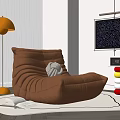 Ligneroset Lazy Sofa Caterpillar Sofa Floor Lamp 3d model