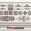 European-style Carved Line Carved Roman Column Plaster Line Corner Column 3d model