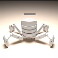 Smart Robot With Multi Legged Mechanical Structure And White Exterior Design 3d model