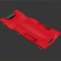 Durable Red Medical Transport Stretcher With Black Components And Wheels
