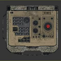 Rugged Portable Laptop With Map Display Screen And Red Control Panel Buttons