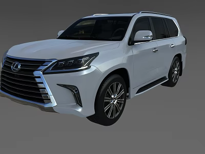 White Lexus SUV With Modern Front Grille And Sleek Alloy Wheels Design 3d model
