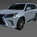 White Lexus SUV With Modern Front Grille And Sleek Alloy Wheels Design