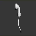 DIGIPHY White Computer Microphone With Clip Design Circular Mesh And Cable