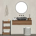 Modern sink basin cabinet 3d model