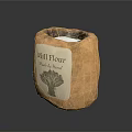 Handmade Mill Flour Paper Bag With Natural Tree Design For Home Baking Supplies