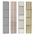 Modern Slatted Room Dividers In Black Copper Silver And Gold Finishes