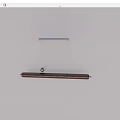 Modern Minimalist Hanging Chandelier With Wooden Linear Design And Metal Accents