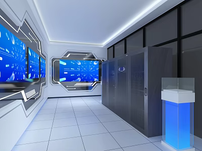 Modern Open Kitchen Interior Design With Island Counter And Stylish Appliances 3d model