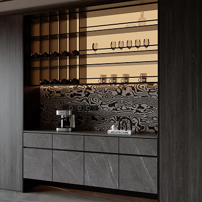 Modern Italian Wine Cabinet 3d model