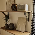 Public Office Space With Organized Workstation Multiple Monitors Laptop Headphones Shelf Plant And Perforated Wall