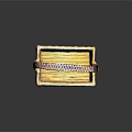Woven Storage Basket With Decorative Handle And Striped Design For Home Use