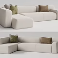 Modern corner sofa multiplayer sofa 3d model