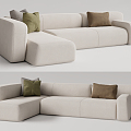 Modern corner sofa multiplayer sofa 3d model