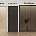 Contemporary Casement Doors Featuring Ribbed Glass And Black Oiled Sand Transparent Opaque Designs