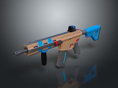 rifle semi-automatic rifle combat rifle battle rifle carbine war rifle attack rifle 3d model