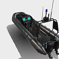 Police Rigid Inflatable Boat With Equipment And Markings