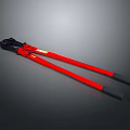 Heavy Duty Red And Black Bolt Cutters With Ergonomic Handle Design
