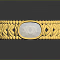 Intricate Gold Ring Design With Square Gemstone And Textured Band