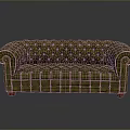 Classic Green Tufted Upholstered Sofa With Rolled Arms And Wooden Legs