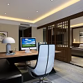 Modern Hotel Guest Room Interior Design With Sofa Coffee Table And Wall Painting