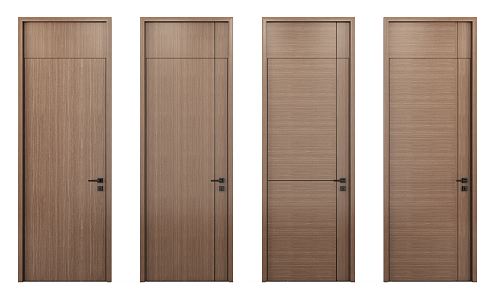 Modern swing door single door 3d model