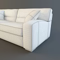 Dark Brown Leather Two-Seater Sofa With Soft Cushions Modern Design Living Room Furniture