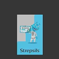 Strepsils Product Display Shelf Unit With Blue Multi Layer Storage Design