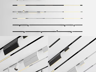 Modern Downlights And Spotlights With Sleek Design For Home Ceiling Lighting 3d model