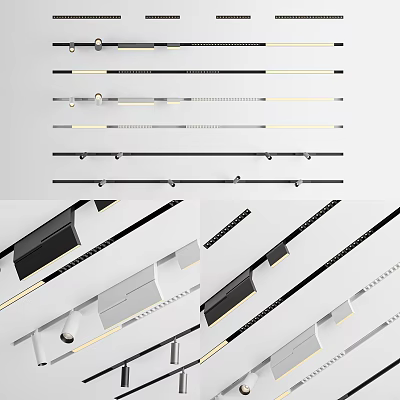 Modern Downlights And Spotlights With Sleek Design For Home Ceiling Lighting 3d model