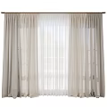 Light Colored Window Curtains With Sheer Layer For Modern Home Decor 3d model