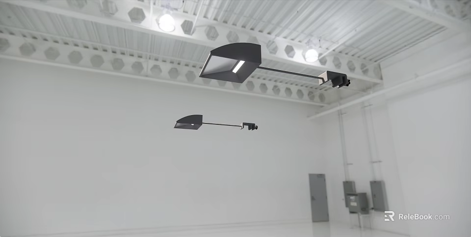 Stylish Modern Interior Ceiling Lighting With Downlights And Spotlights Fixtures 3d model