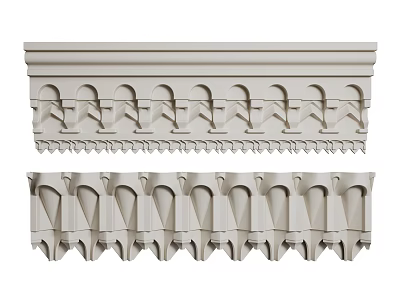 French Gypsum Line Gypsum Top Line Ceiling Corner Tiger Head Line 3d model