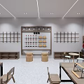 School Educational Workshop Classroom With Wooden Tables Chairs Tools Shelves And Equipment