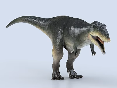 Realistic Tyrannosaurus Rex Dinosaur Model With Open Mouth And Detailed Skin Texture 3d model