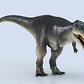 Realistic Tyrannosaurus Rex Dinosaur Model With Open Mouth And Detailed Skin Texture