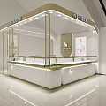 Modern Elegant Jewelry Store Interior Design With Custom Display Counters And Lighting 3d model