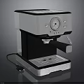 Modern Electric Coffee Machine With Stainless Steel Body And Control Knob