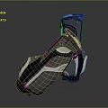 Stylish Golf Bag Design With Black Gray And White Color Strap Compartments And Durable Material