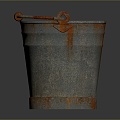 Water Bucket Iron Bucket Mud Bucket Cement Bucket Living Goods Living Goods 3d model